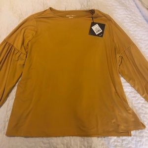 Mustard bell sleeve top